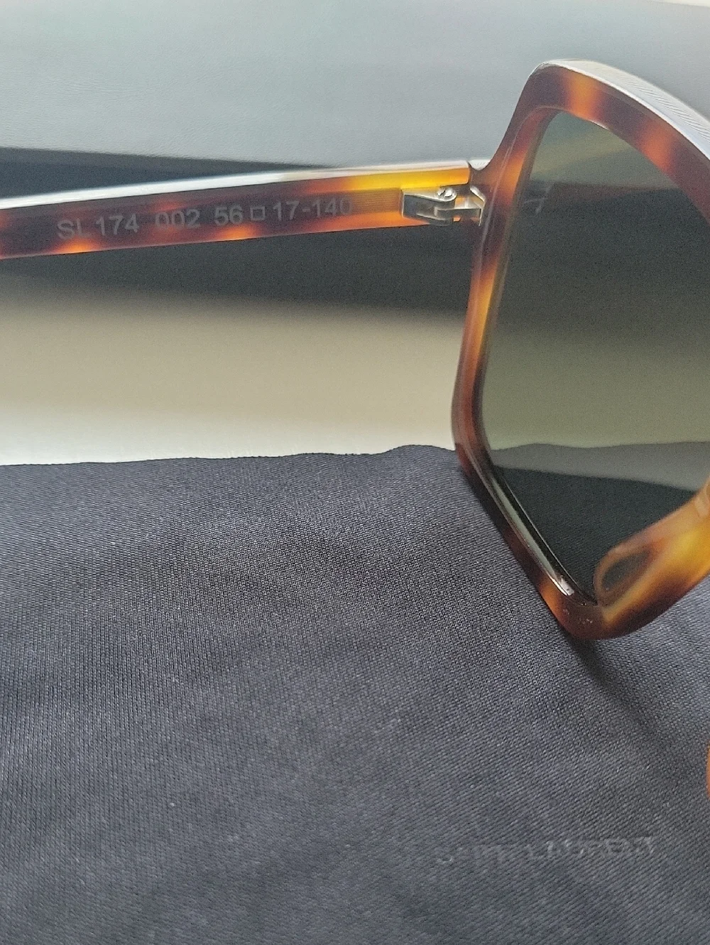 Saint Laurent Tortoiseshell Square Sunglasses - Picture 6 of 12